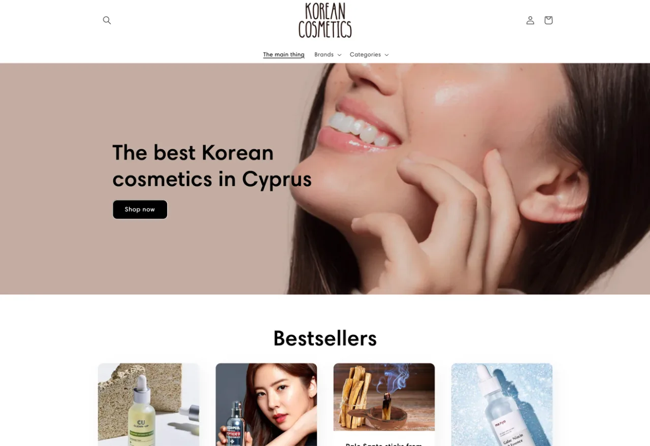 Korean Cosmetics — A Shopify Store